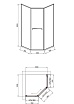 Душевой уголок Timo TTSS-100/03C-8R 100x100 правый, прозрачный, черный T35R