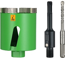 Коронка алмазная по бетону турбо LASER SDS+ 72 мм, с магнитным хвостовиком Kronger KST20072