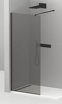 Душевая перегородка Cezares LIBERTA-L-1-86-193-GR-NERO 86x195 тонированный графит, профиль черный