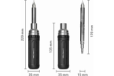 Отвертка с трещоткой Trotec 9-в-1 4660000001