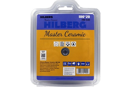 Диск алмазный для скругления края плитки Master Сeramic 100х20 мм Hilberg HM530