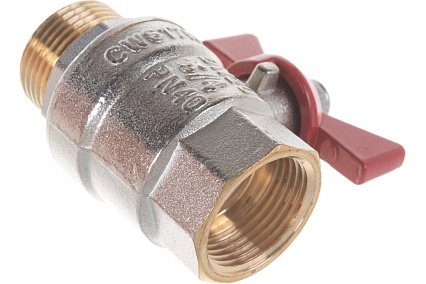 Кран шаровой Valtec Base рукоятка бабочка 3/4" внутренняя-наружная VT.218.N.05