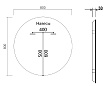 Зеркало Vincea VLM-3DE800 80x80 см, сенсорный выключатель и диммер