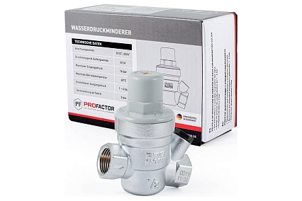 Редуктор давления PROFACTOR мембранный, с отводом под манометр 1/2" PF PRV 253