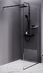 Душевая перегородка Am.Pm Func W84WI-100-F1-BTE 100x200 черный матовый, прозрачное