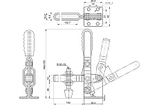 Зажим с вертикальной рукоятью HS CLAMP HS-101-D-15