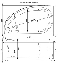 Акриловая ванна Aquanet Maldiva 150x90 L