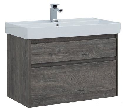 Тумба с раковиной Aquanet Nova Lite 90 см, 2 ящика