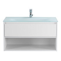 Мебель для ванной BelBagno Kraft 80 см 1 ящик, полка Bianco Opaco