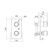 Смеситель для душа Iddis Slide SLIBLBTi67 с Push Control, черный матовый