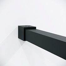Душевая перегородка Niagara Nova NG-481-10FBLACK 100x200 рифленая/тонированная, профиль черный матовый