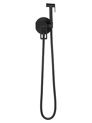 Смеситель Wonzon&Woghand Frame WW-88829010-MB с гигиеническим душем, черный матовый