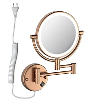 Зеркало косметическое Timo Saona 13376/19 с подсветкой, розовое золото