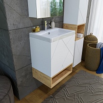 Мебель для ванной Бриклаер Кристалл 50 см белый