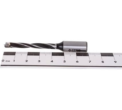 Сверло присадочное усиленное глухое (5х70 мм; хв-к 10х20 мм; RH) ROTIS 412.0570R