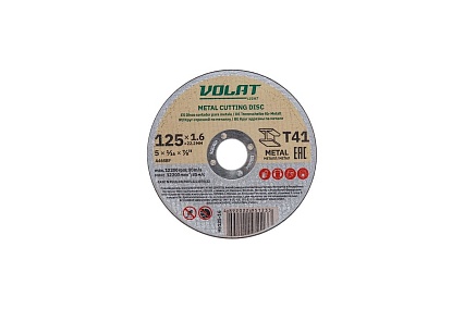Круг отрезной для металла LIGHT 125x1.6x22.2 мм ВОЛАТ 95125-16