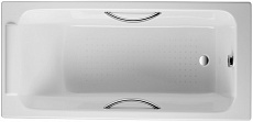 Чугунная ванна Jacob Delafon Parallel 170x70, с отверстиями для ручек