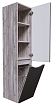 Шкаф пенал Grossman Талис 35 см с корзиной, бетон пайн/графит 303507