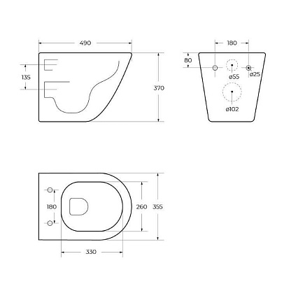 Подвесной унитаз BelBagno Sfera-R BB046CHR безободковый