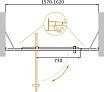 Душевая дверь Cezares MOLVENO-BA-12-100+60-C-Cr-IV 160x195 прозрачная