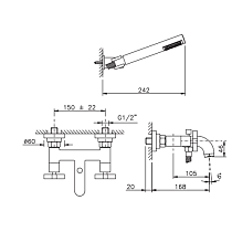 Смеситель для ванны Nicolazzi M.Croce 2202CR27