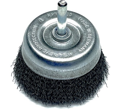 Щетка чашка гофрированная Lessmann 75х0.25 мм, хвост-к 6 мм 430132