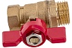 Шаровой кран ProfEco 1/2 ВР-НР, муфтовый, бабочка, Ду15, Ру20 11Б27п1 PE-12FMB