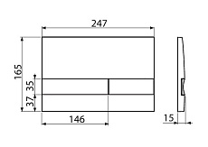 Кнопка смыва AlcaPlast M1728-5 черный/золото