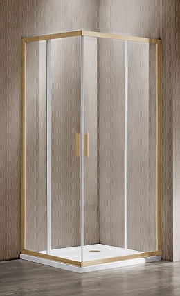Душевой уголок Vincea Garda VSS-1G8012CLG 120x80 брашированное золото, прозрачный