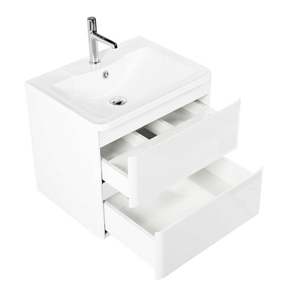 Тумба с раковиной BelBagno Albano 70 см подвесная, Bianco Lucido