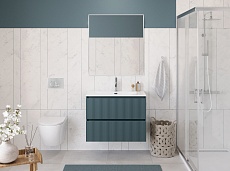 Тумба с раковиной BelBagno Uno-Mini 90 см Голубой матовый