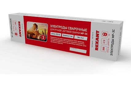 Электрод MP-3C (350 мм, 3 мм, пачка 5 кг) Rexant 11-0951