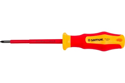 Диэлектрическая крестовая отвертка SHTOK 1000В Ph1x100 мм 09205