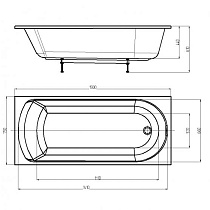 Акриловая ванна Aquatek Ника 150х75 NIK150-0000001