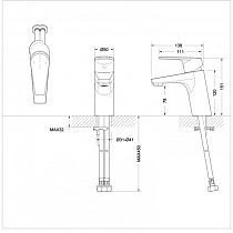 Смеситель для раковины Bravat Line F15299C-1