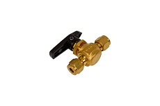 Шаровой кран Hy-Lok 112 серии из латуни, проходной, 6мм - 6мм B1V-H-6M-BRAS