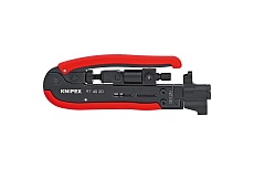 Обжимной инструмент для штекеров на коаксиальном кабеле Knipex KN-974020SB
