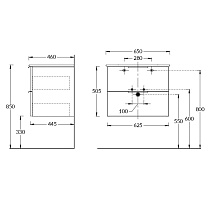 Мебель для ванной Kerama Marazzi Piano 65 см дымчатый вяз