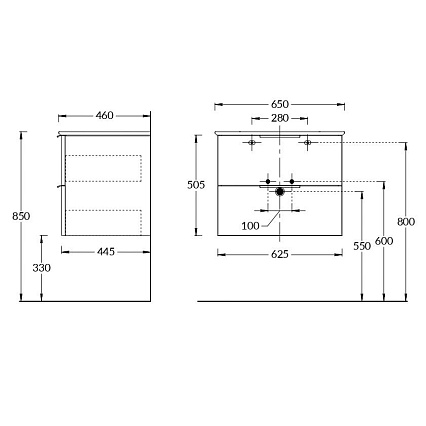 Мебель для ванной Kerama Marazzi Piano 65 см дымчатый вяз