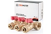 Коллектор с шаровыми кранами PROFACTOR в/н 3/4" х 3 вых 16 цанга PF MVP 266.3