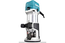 Кромочный фрезер Makita 710 Вт,10000-34000 об/м, цанга 6 и 8 мм, погружная и наклонная базы, копировальные втулки 10 и 16 мм, параллельный упор, сумка RT0702CX2