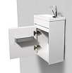 Тумба с раковиной BelBagno Pietra Mini 40 см, левосторонняя, Bianco Lucido