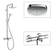 Душевая стойка Hansgrohe Croma Select E 180 2jet Showerpipe 27352400 с термостатом