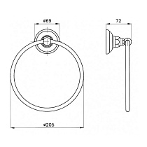 Полотенцедержатель Nicolazzi Classica 1485CR кольцо