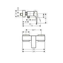 Смеситель для душа Hansgrohe Metropol 32560000