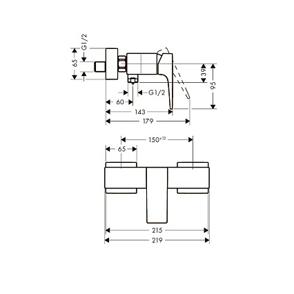 Смеситель для душа Hansgrohe Metropol 32560000