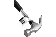 Молоток-гвоздодер Vertextools 450 г, боек 27 мм, металлическая трубчатая обрезиненная рукоятка 10-27-450