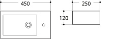 Раковина Art&Max AM-4849-L 45 см белый