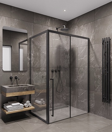 Боковая стенка Timo TSS-900/03C-8 90x200 прозрачное, черный