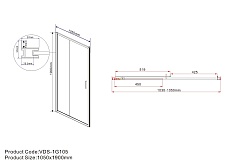 Душевая дверь Vincea Garda VDS-1G105CL 105x190 хром, прозрачная